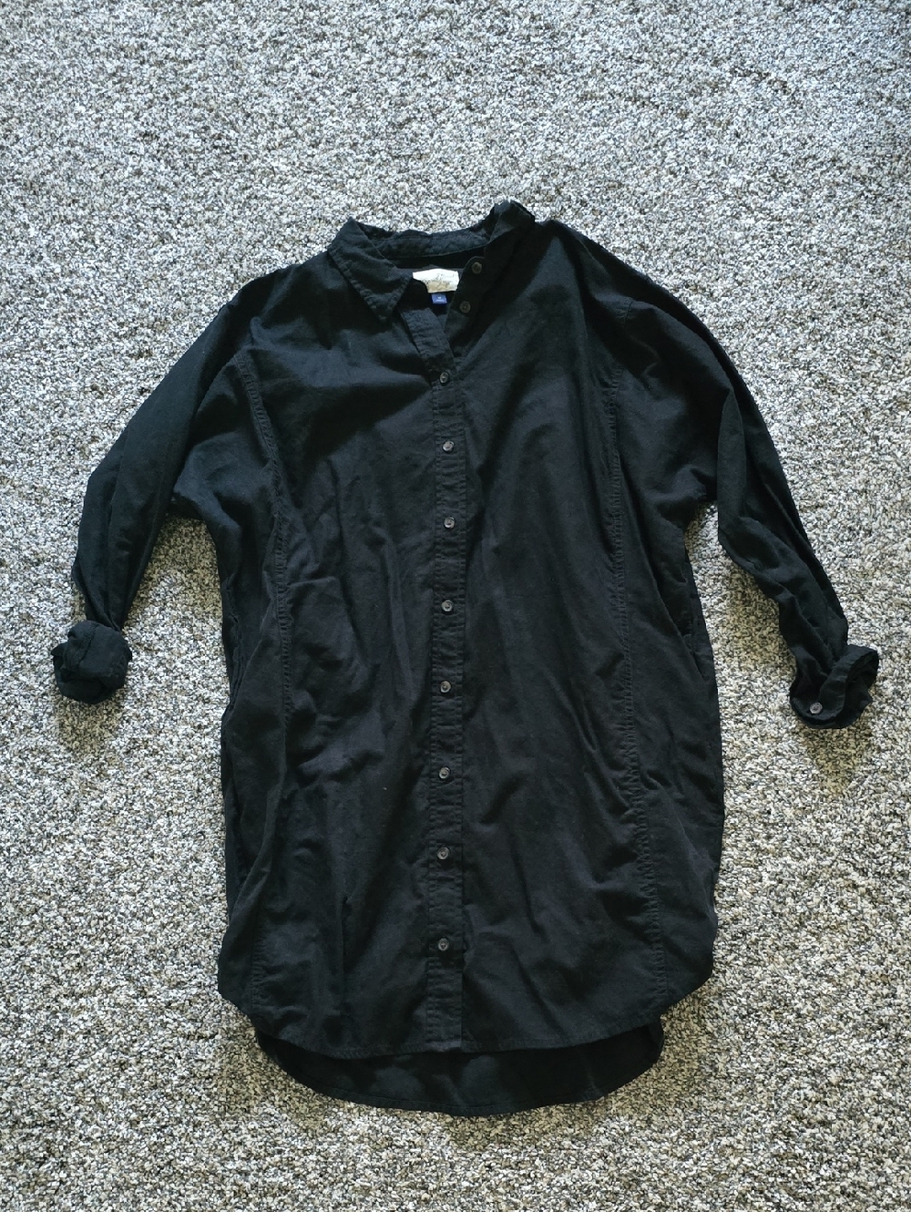 Universal Thread Black Button-Up Midi Dress